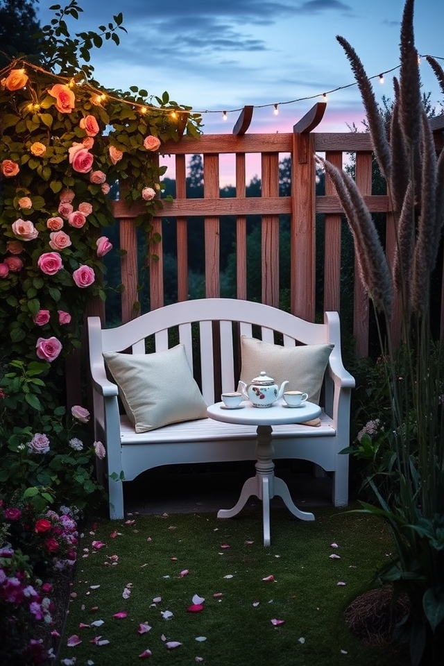 cozy garden nook setup