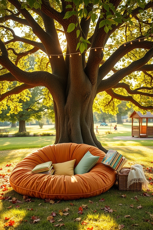 cozy nooks under trees