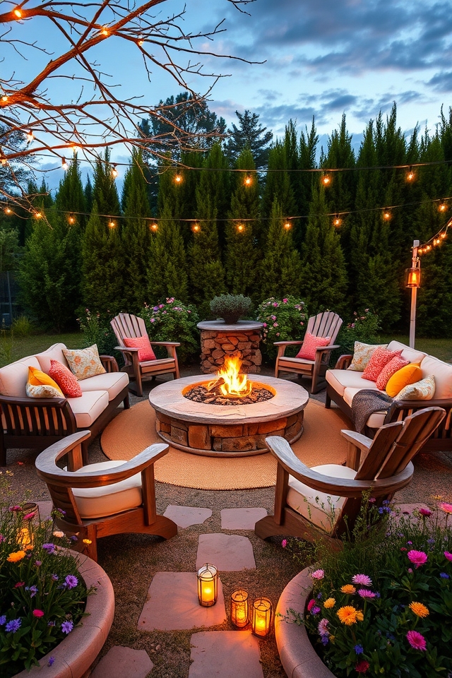 cozy outdoor gathering space