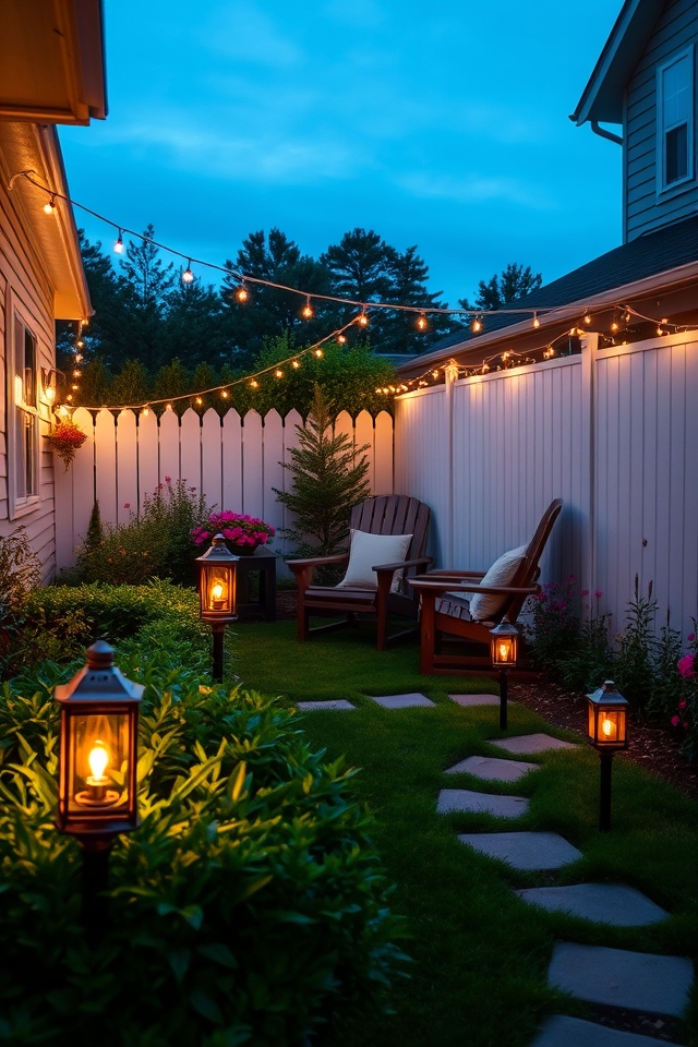 cozy outdoor lighting ambiance