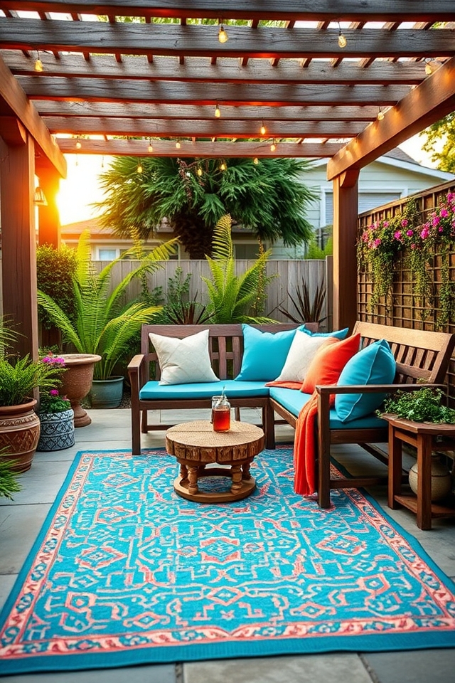 cozy outdoor relaxation space