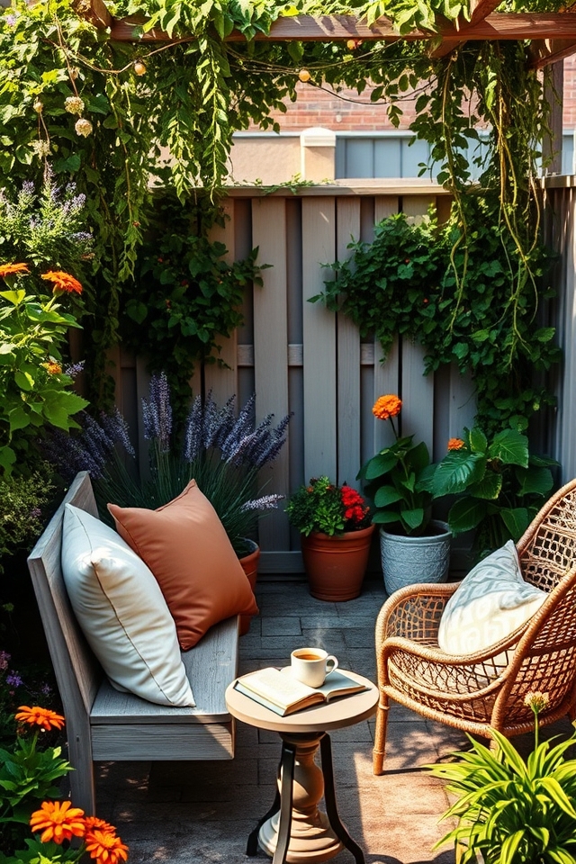 cozy outdoor seating area