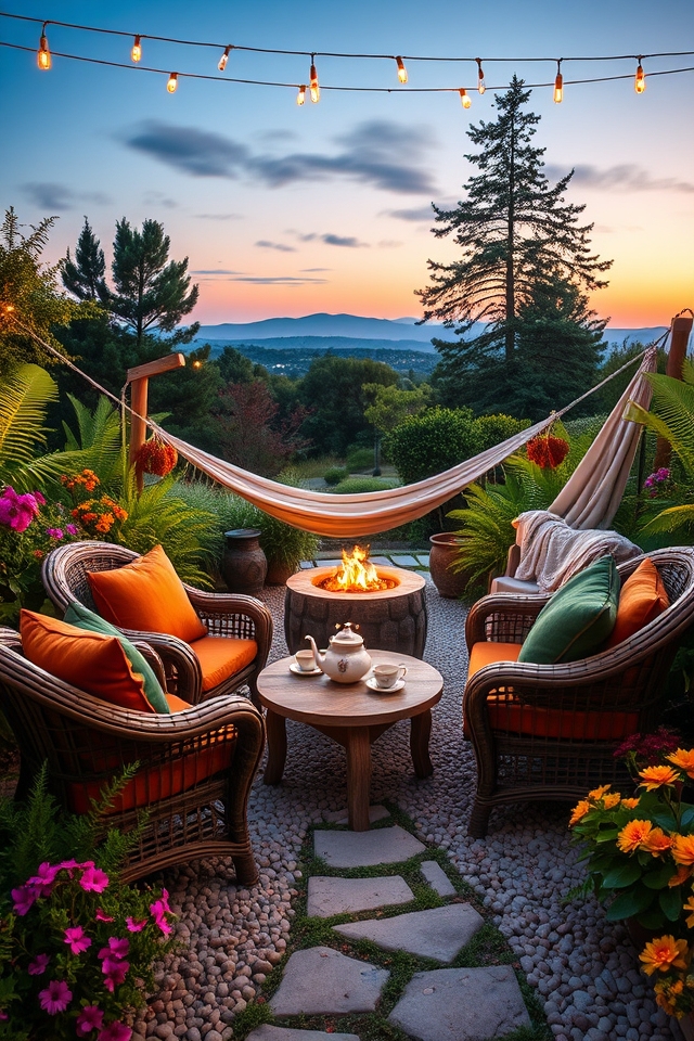 cozy outdoor seating oasis