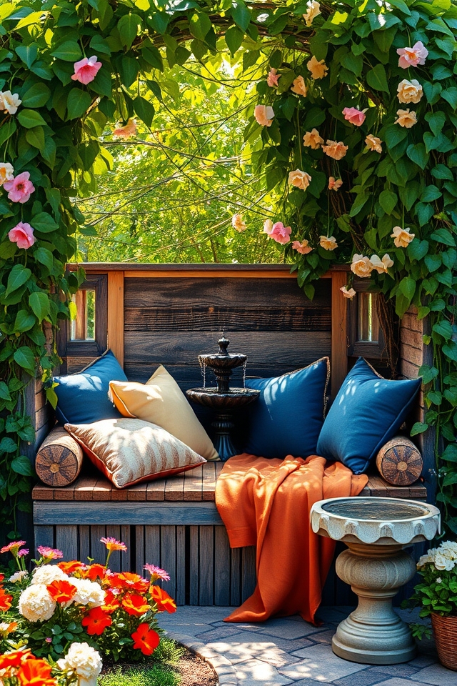cozy seating in gardens