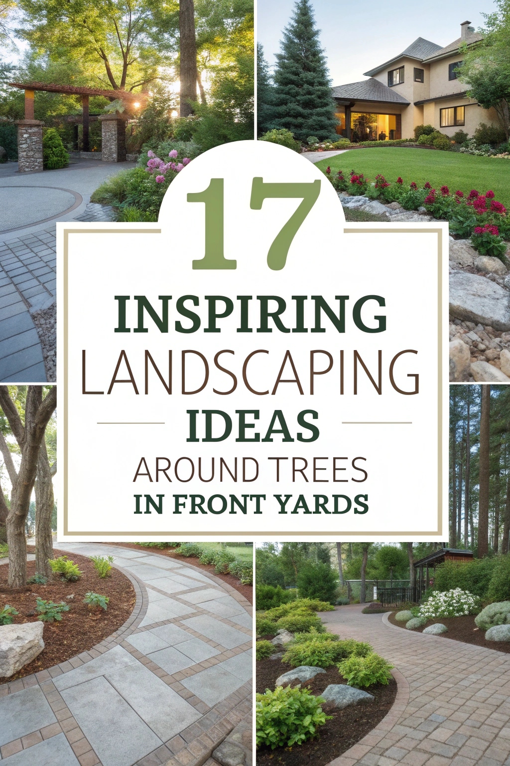 17 Inspiring Landscaping Ideas Around Trees in Front Yards