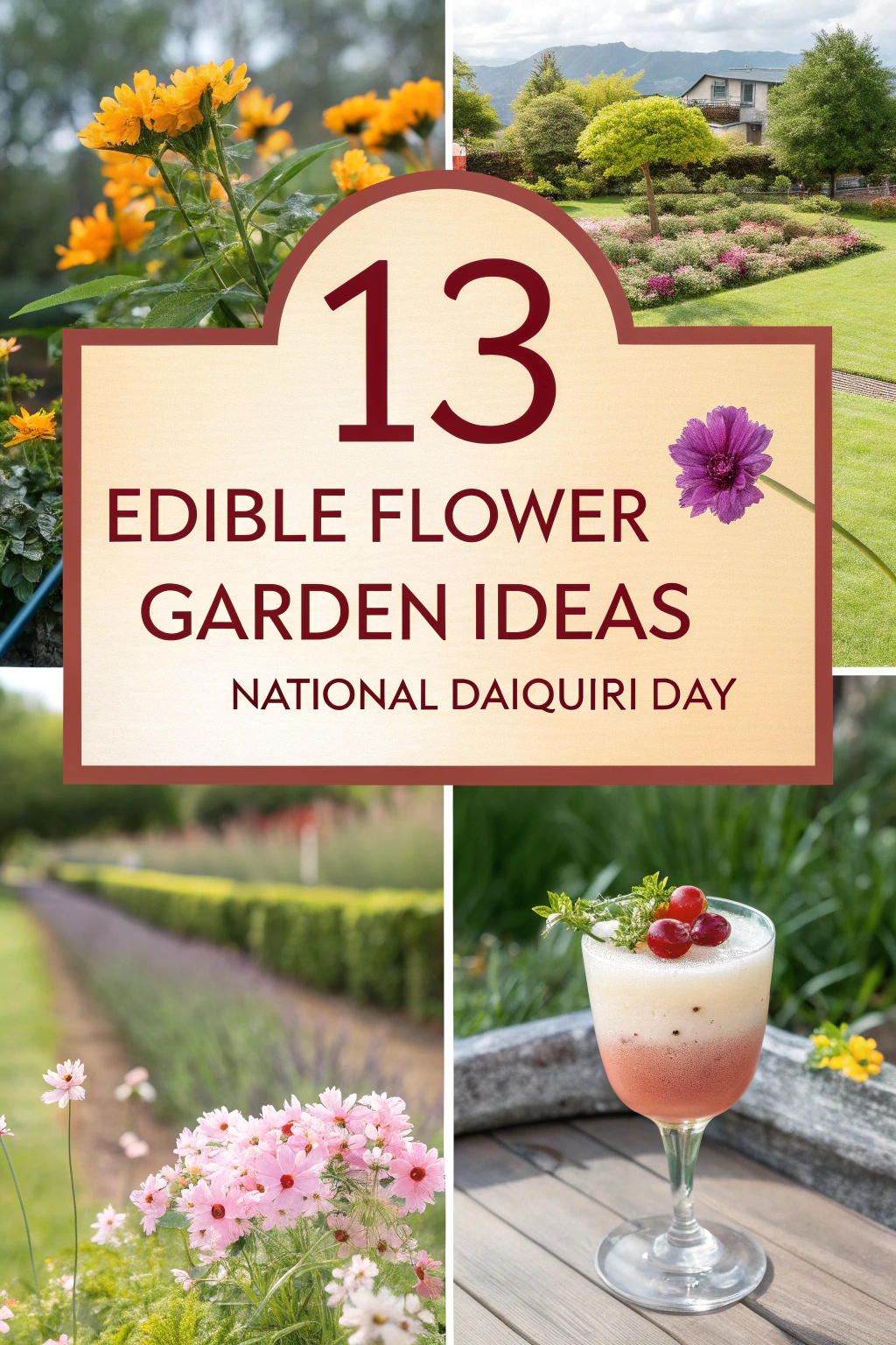 13 Edible Flower Garden Ideas for National Daiquiri Day