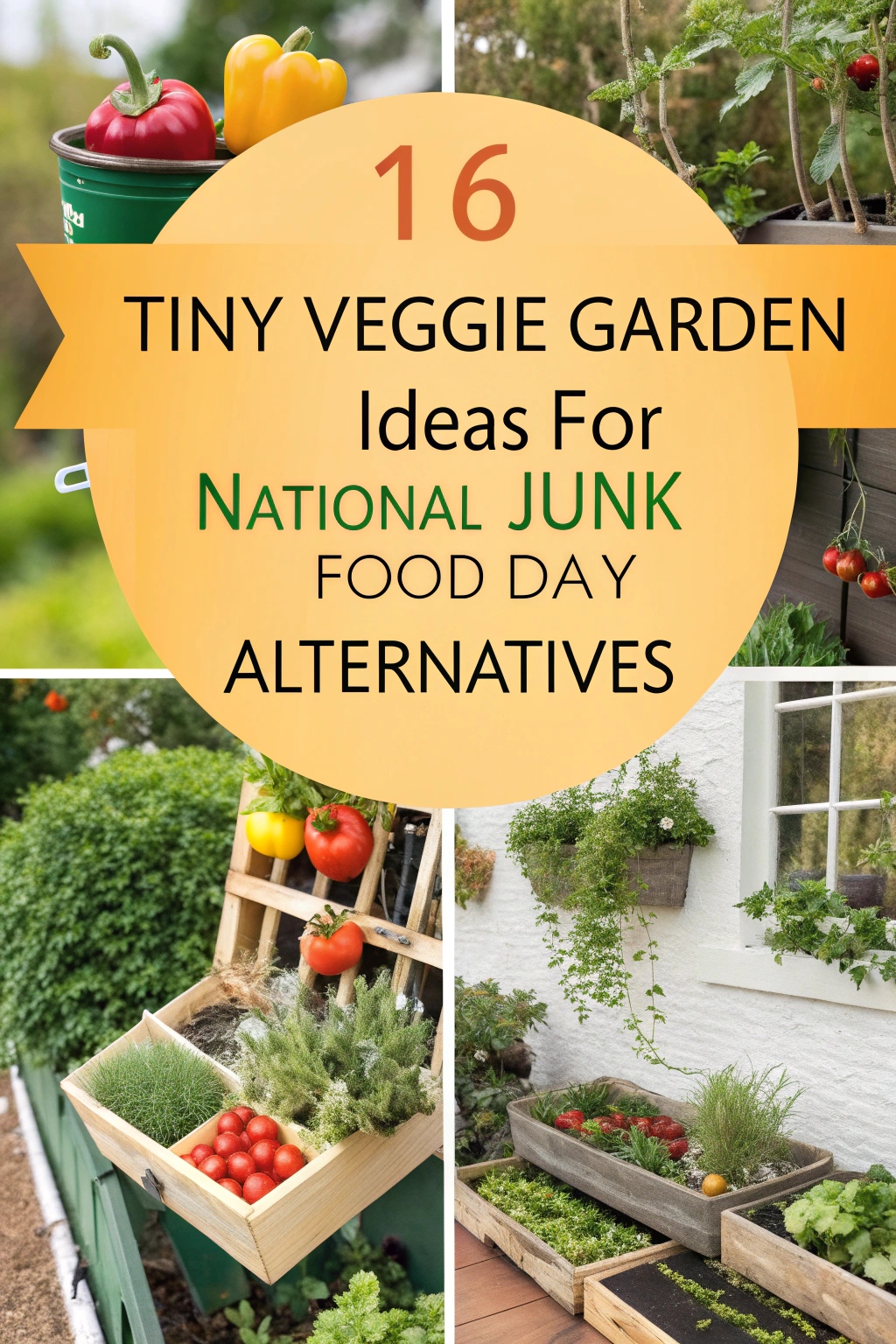 Tiny Veggie Garden Ideas for National Junk Food Day Alternatives