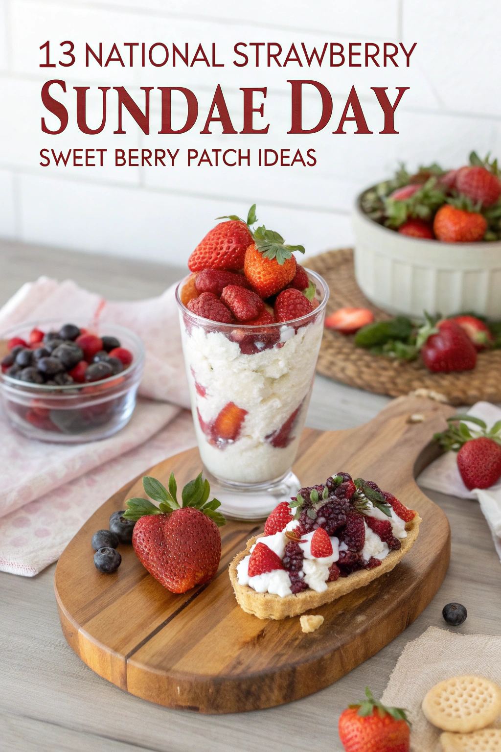 National Strawberry Sundae Day Sweet Berry Patch Ideas