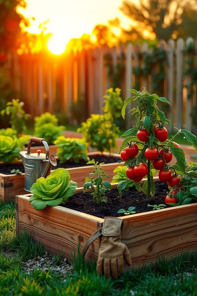 create sunny backyard garden