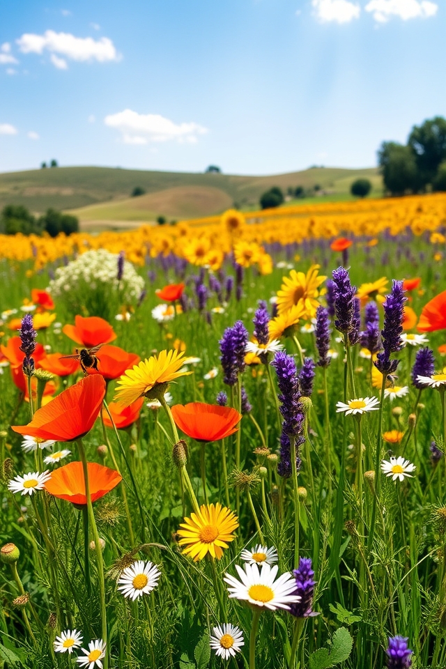 create vibrant wildflower meadow