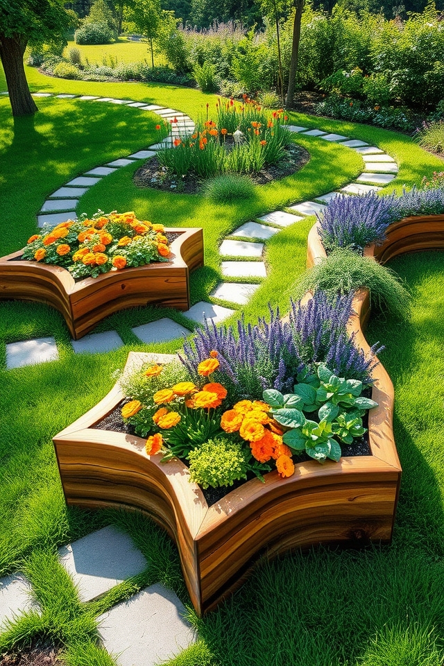 creative personalized garden beds