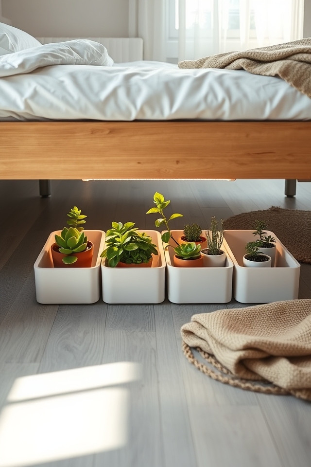 creative under bed plant nooks