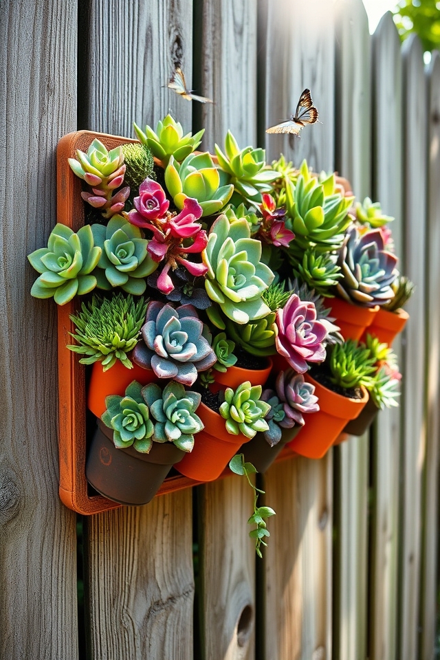 creative vertical succulent displays
