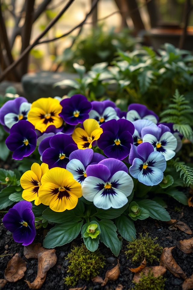 dainty cool weather vibrant blooms