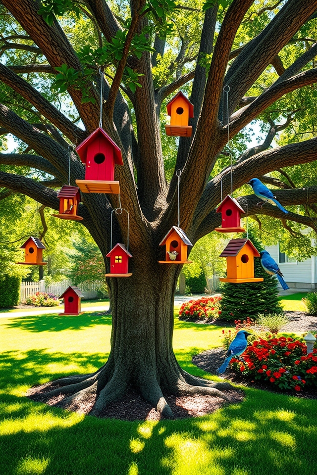 decorative bird feeders enhance beauty