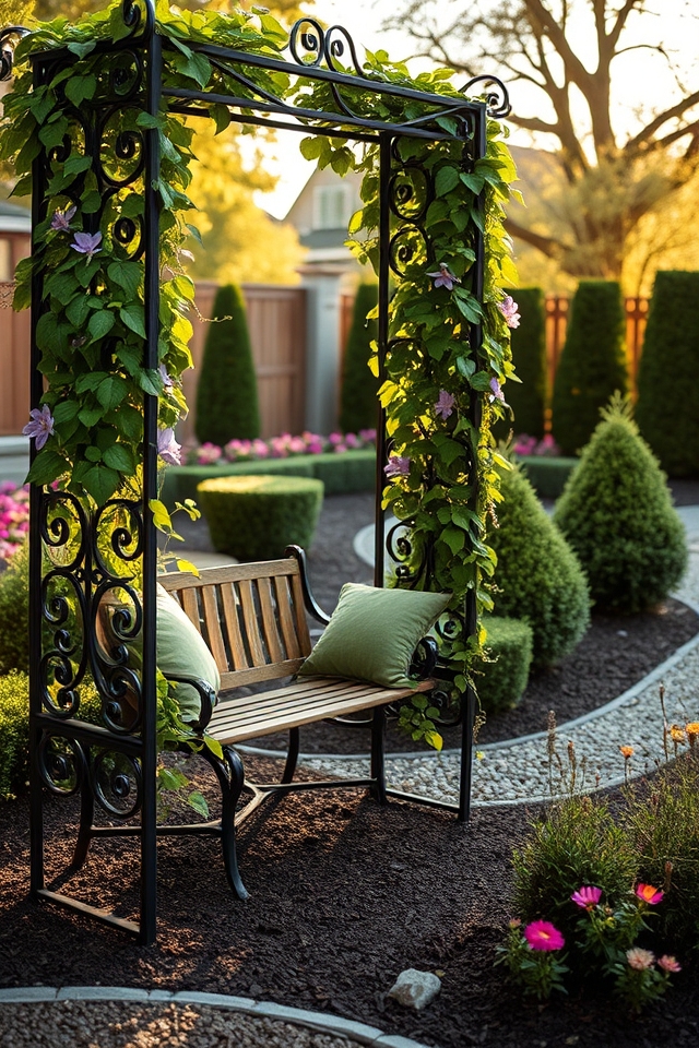 decorative trellis with vines