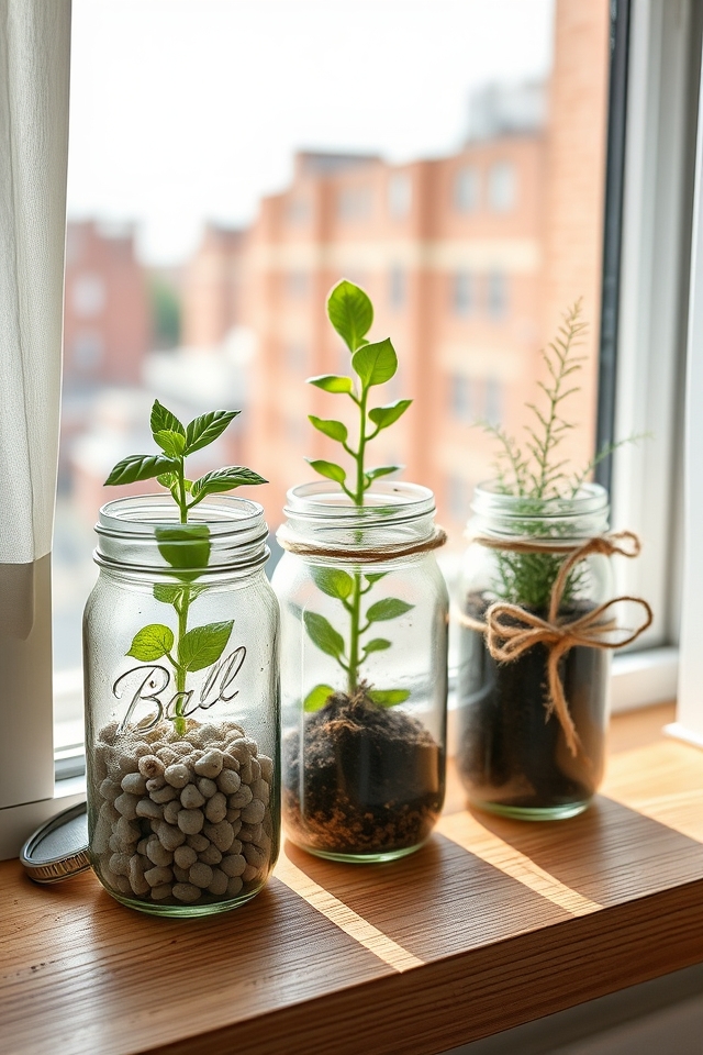 diy mason jar planters