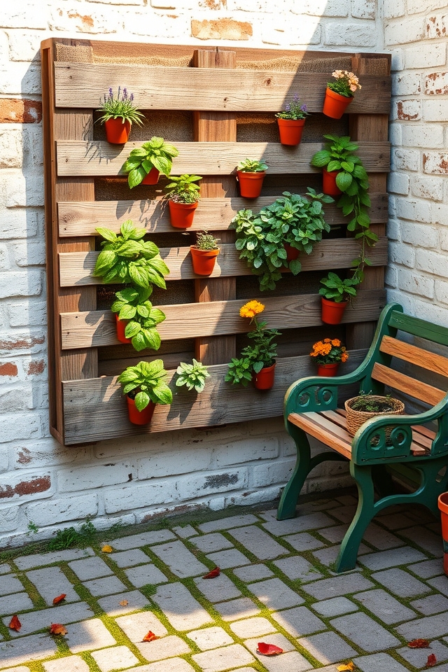 diy pallet vertical gardens
