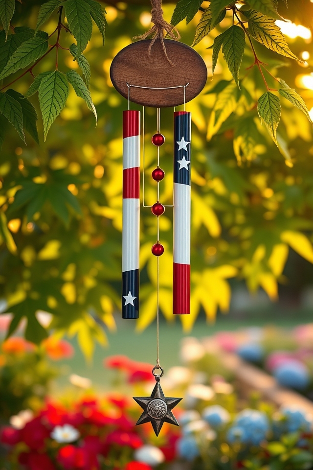 diy patriotic wind chimes