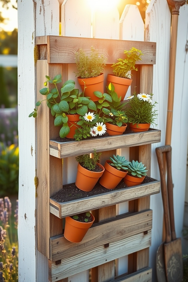diy rustic pallet planter
