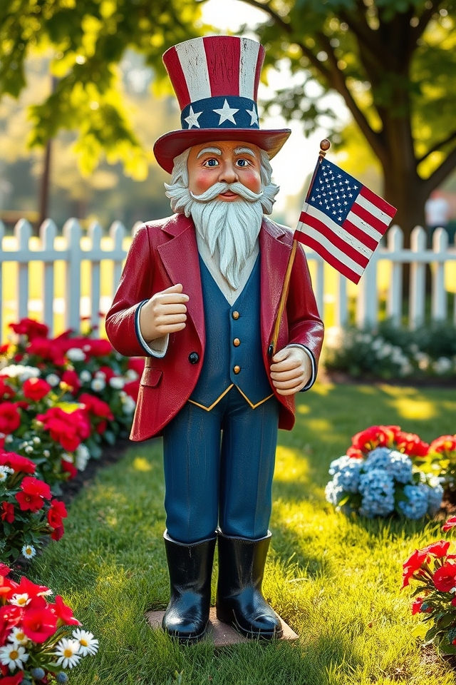 diy uncle sam statues