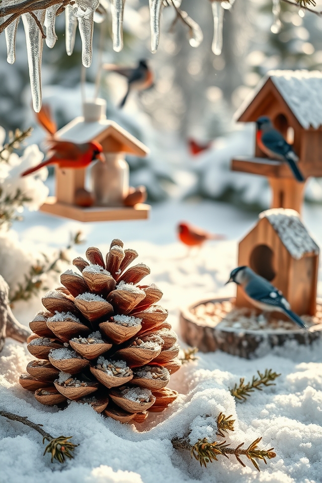 diy winter bird feeders