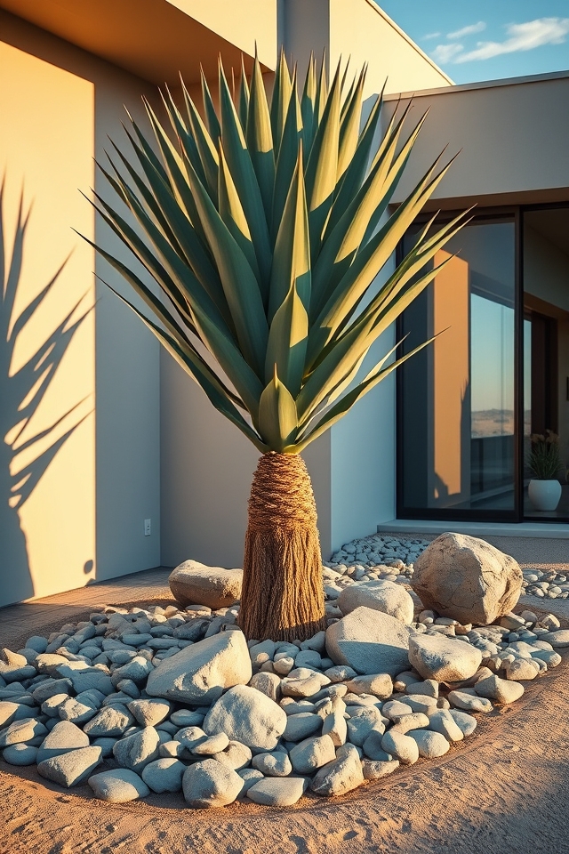 drought tolerant modern sculptural yucca