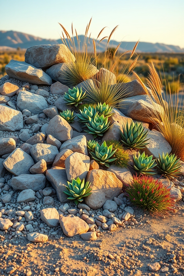 drought tolerant rock garden