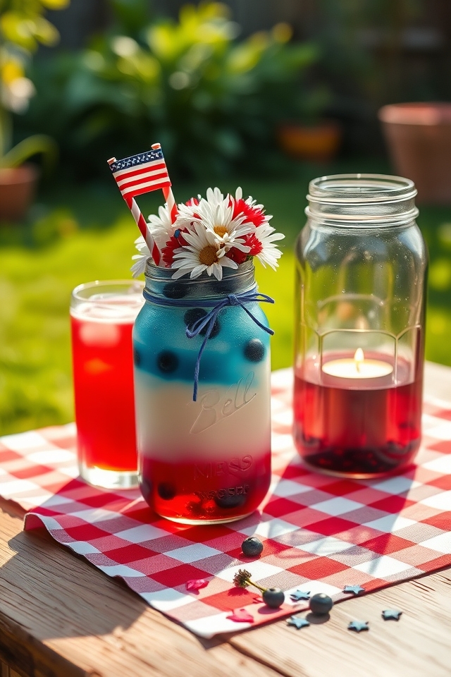 dual purpose patriotic mason jars