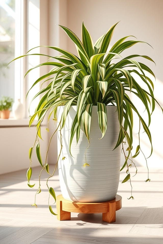 dynamic flowing spider plant
