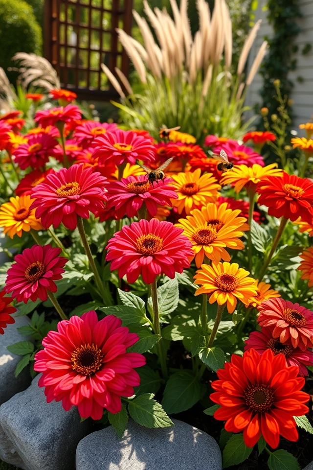 easy care vibrant zinnias