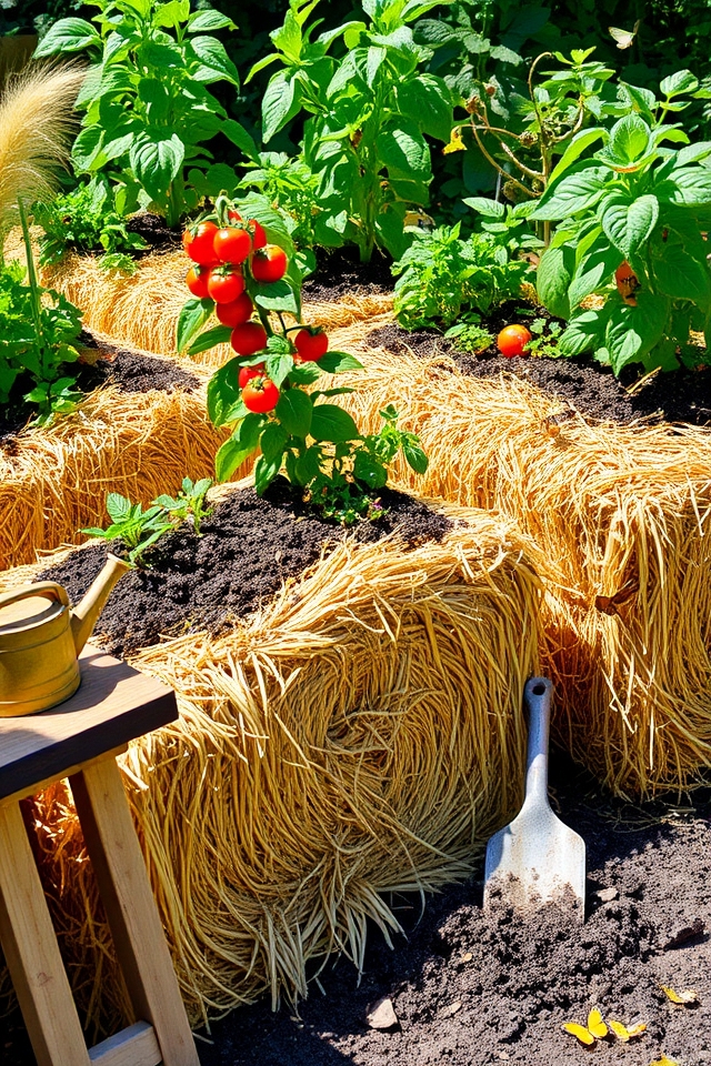 eco friendly straw bale gardening