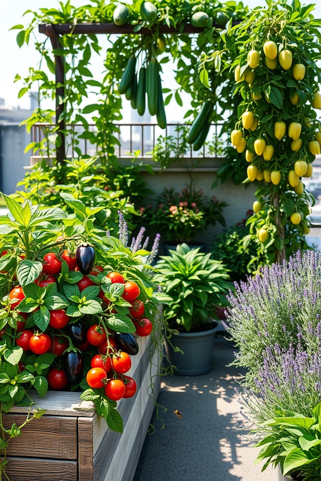 edible plants in rooftops