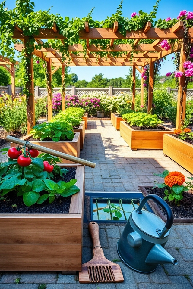 efficient self watering gardens