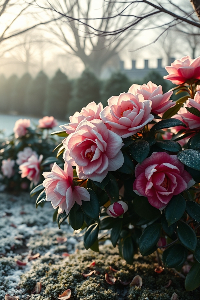 elegant camellias for winter