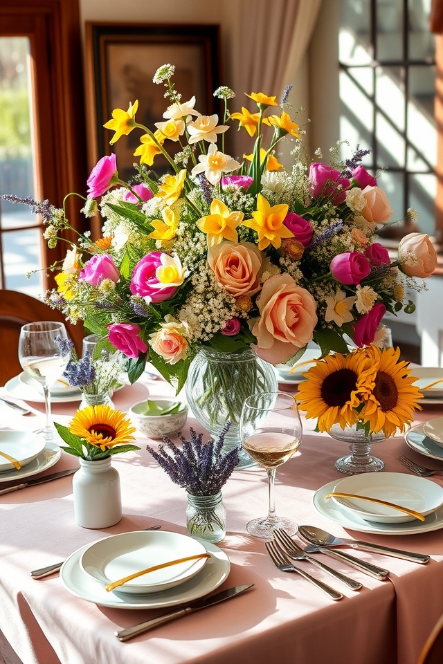 elegant floral table settings