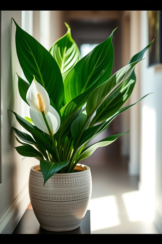 elegant low light air purifying plant