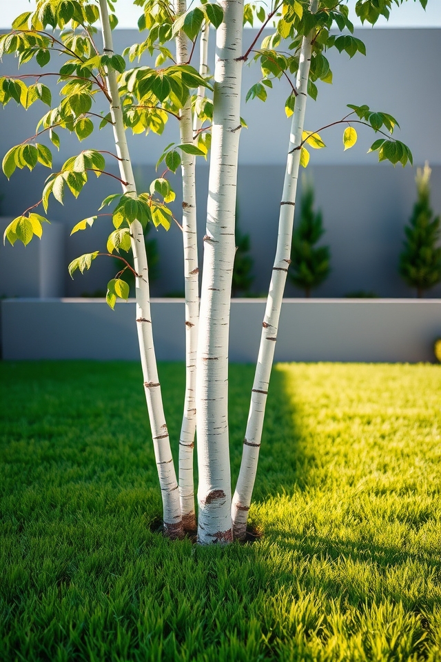 elegant modern birch landscape