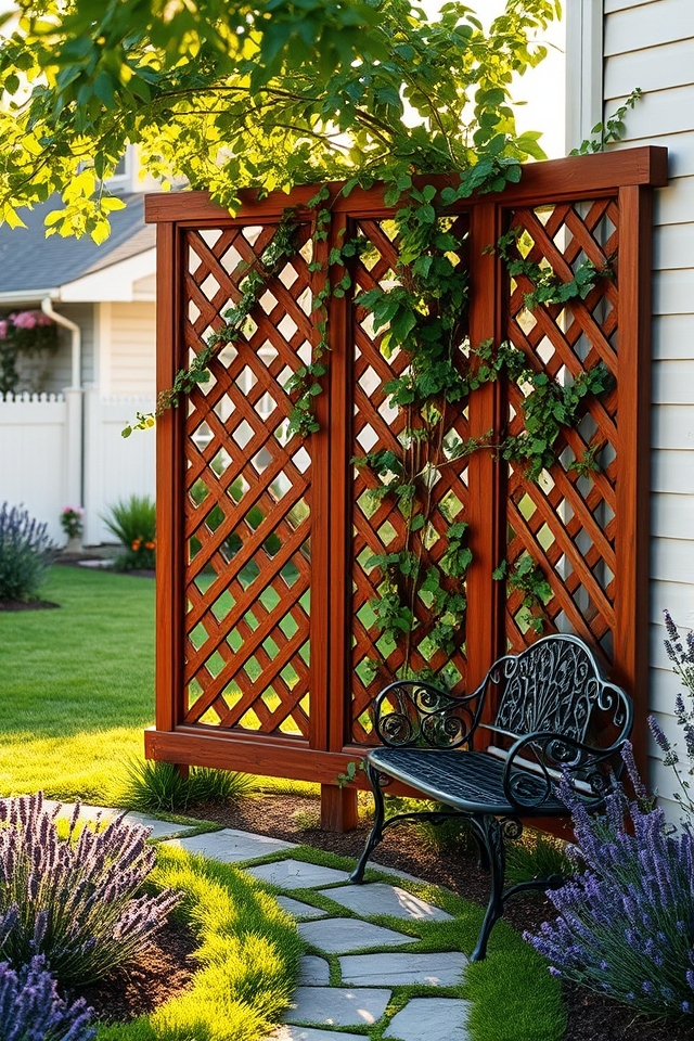 elegant privacy trellis panels