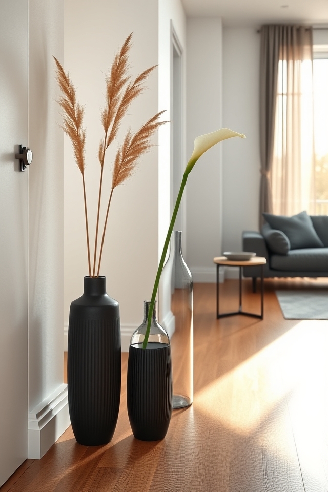 elegant slim floor vases
