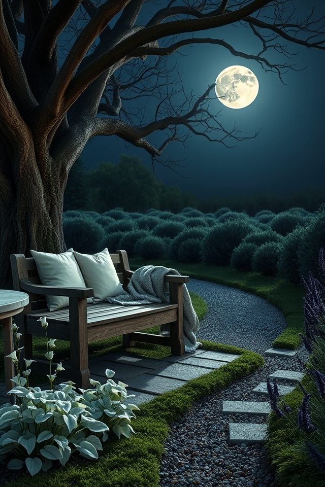 enchanting moonlit seating areas