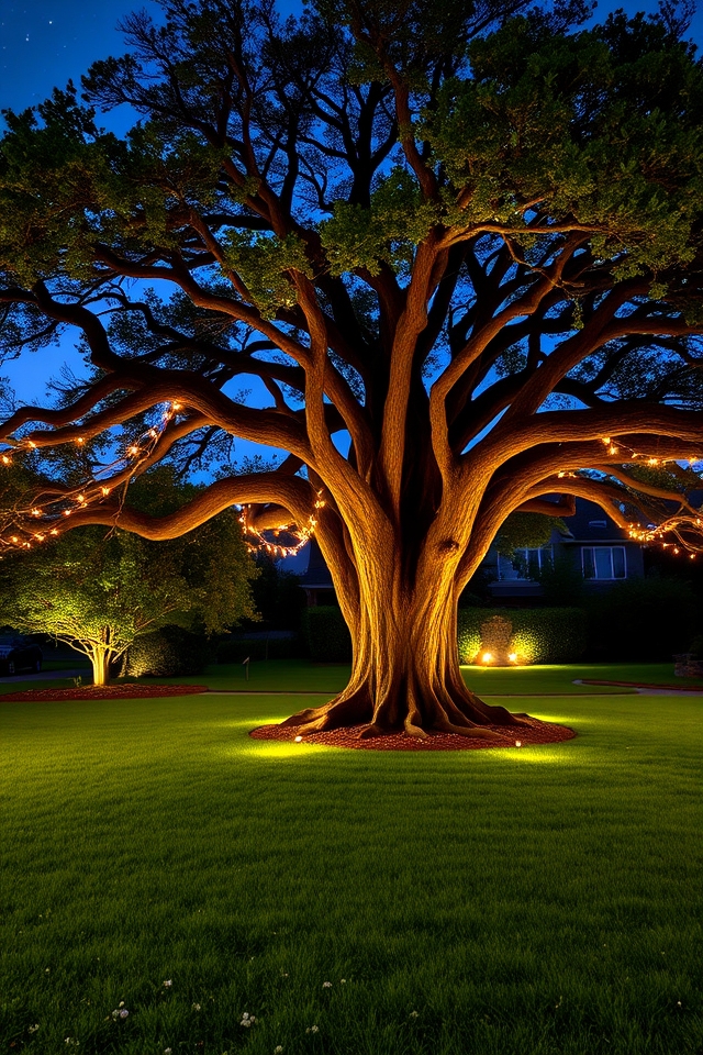 enchanting night tree lighting