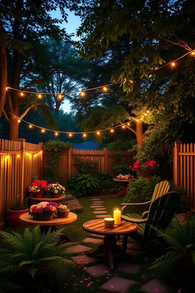 enchanting string light ambiance