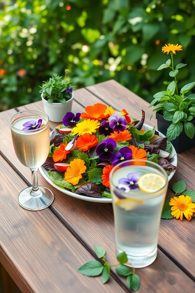enhance garden with edible flowers