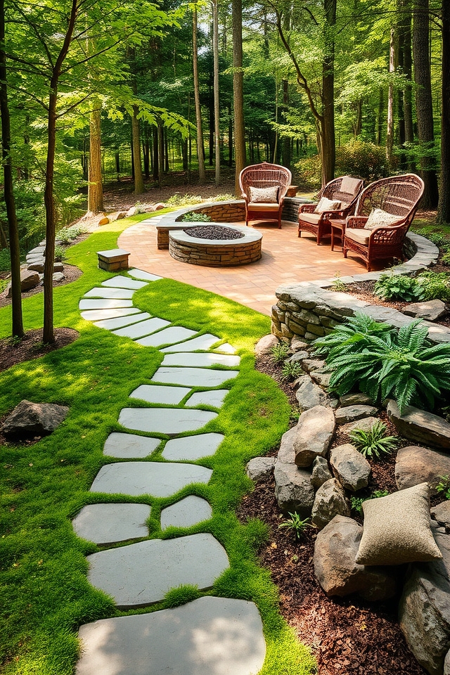enhance garden with hardscape