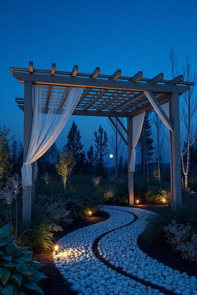 ethereal moonlit shade structures