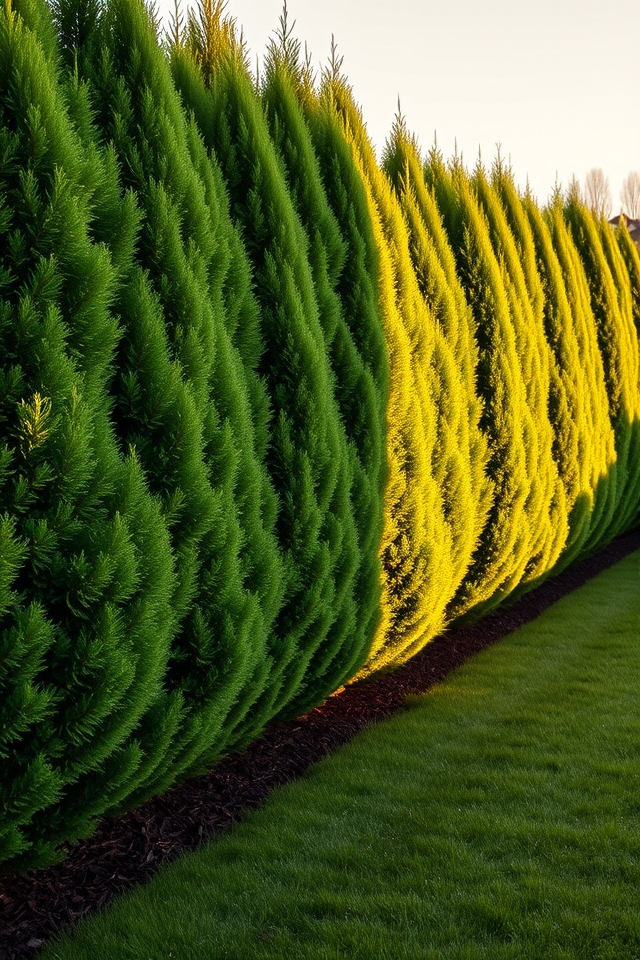 evergreen hedges create privacy