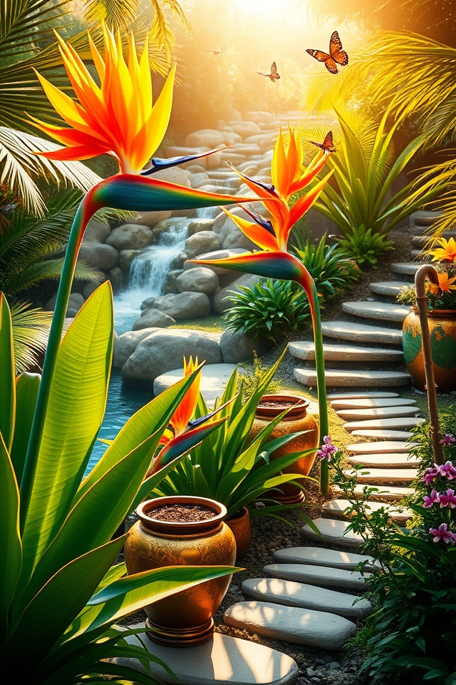exotic plants enhance luxury gardens