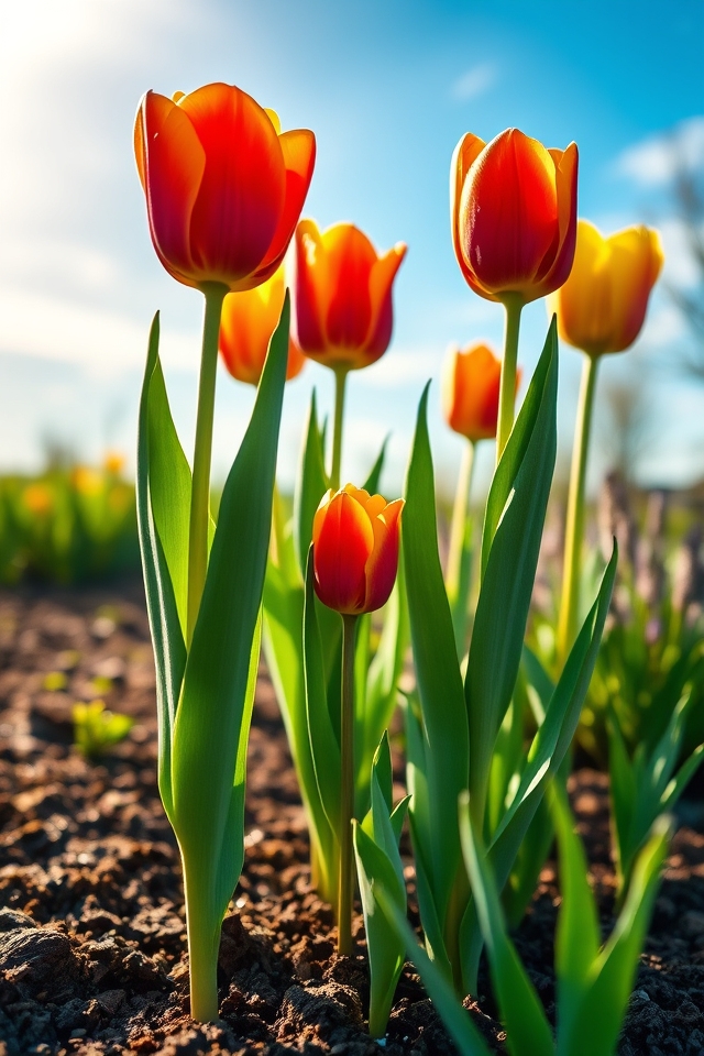 fall planted tulips for spring