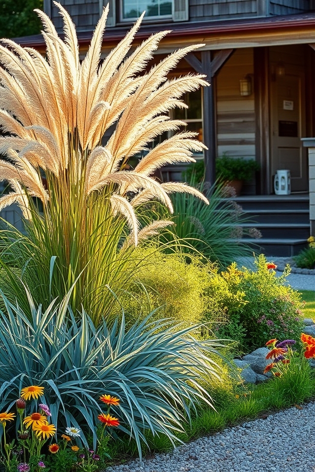 farmhouse charm with grasses